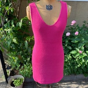 Fuchsia Hand Knit Rockaway Dress